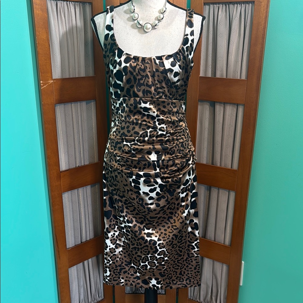 Black Ruched Bodycon Midi Dress, Suzi Chin for Maggy Boutique